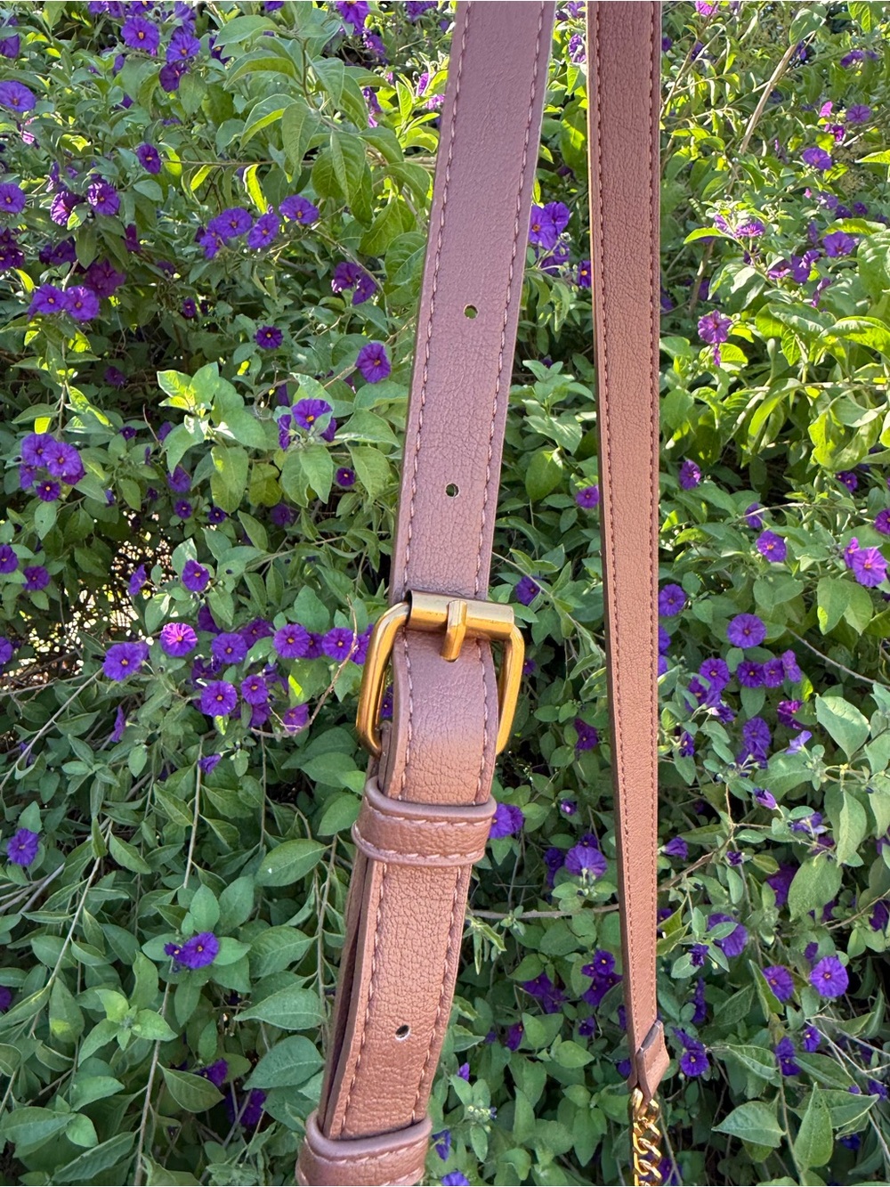 Steve Madden Denim Patch Blexi Crossbody - stitched patchwork denim panels - Picture 4 of 10